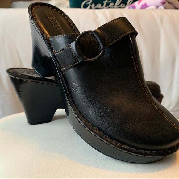 Born Shoes - Born Leather Mules Clogs